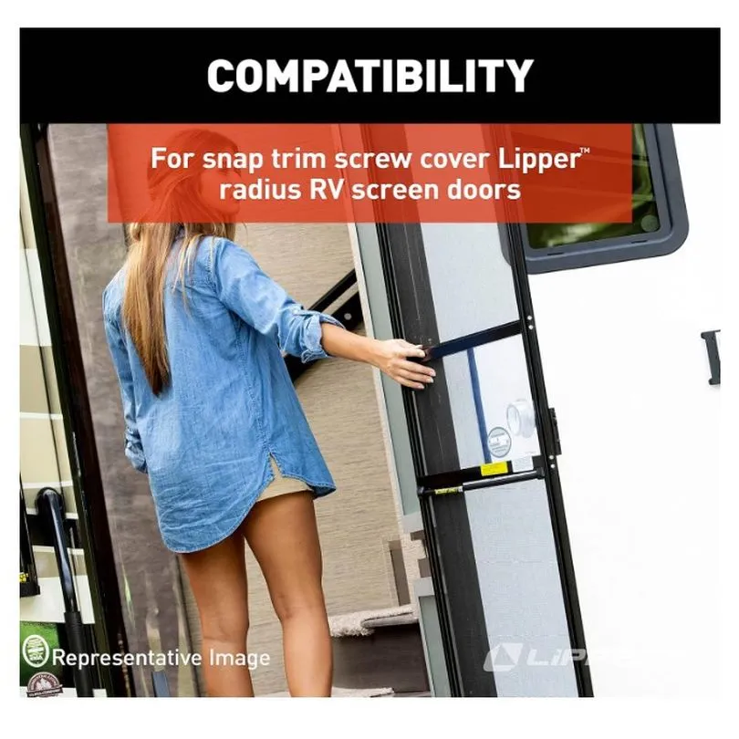 76" snap trim screw cover, bla